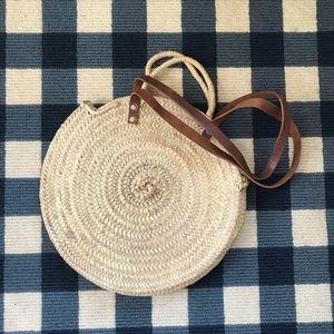 Free People Round Straw Tote